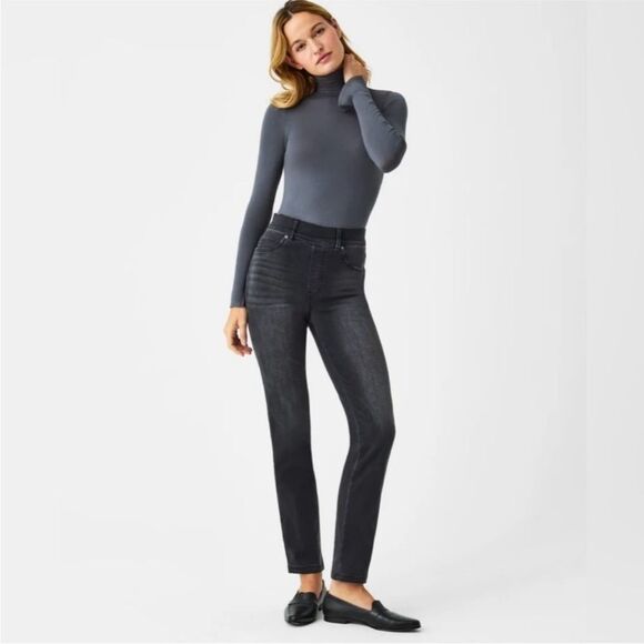 SPANX | NEW Ankle Straight Shapewear Jeans in Vintage Black Women’s Size X-Small - Picture 1 of 15